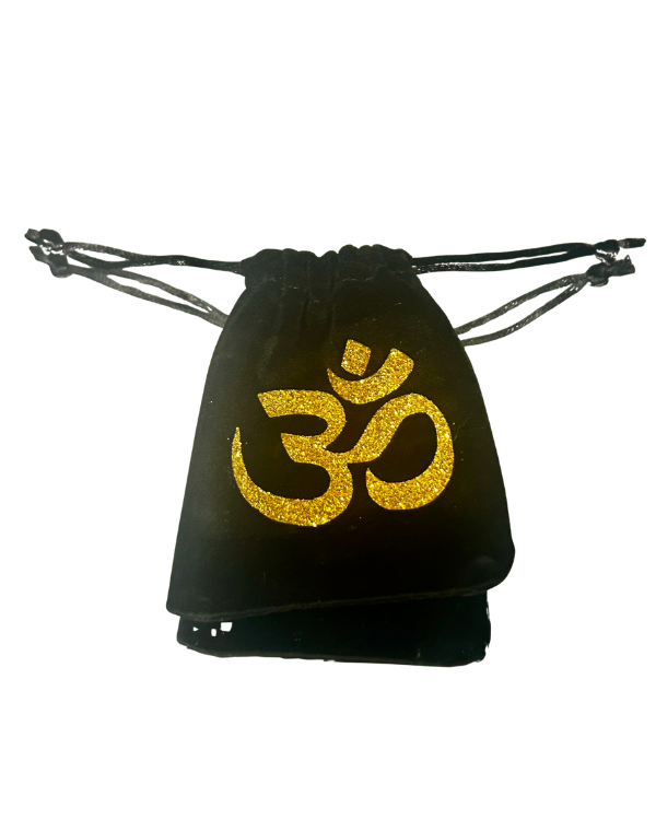 Velvet Om Pouch – Gold Glitter